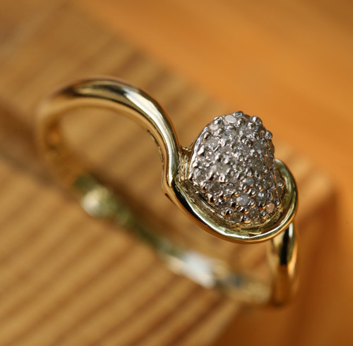 Massiver gelbgold diamant - kt,