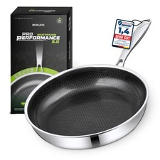 Bratpfanne Edelstahl Wabenstruktur Keramik Antihaft 24cm 26cm 28cm 30cm 32cm