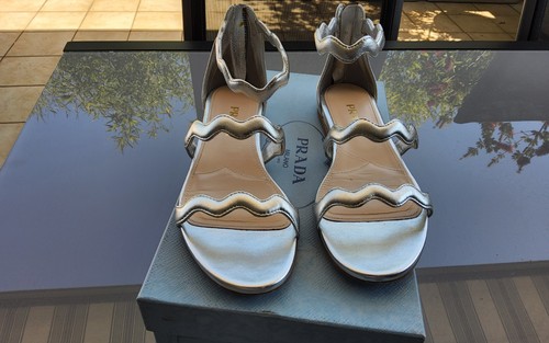 Prada damen sandale silber - prada,