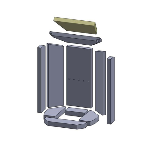 Heizgasumlenkplatte oben 280 - , x