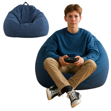 Sitzsack 185L Marineblau mit ECO Füllung Bean Bag Kissen L