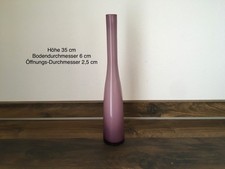 Rosenvase, Einzelvase, Blumenvase, Glas flieder 35 cm