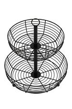 Etagere Etagen schwarz matt  Obstkorb H=33 cm D= 29 cm Schale- B- Ware