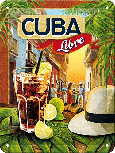 Cuba libre blechschild 15x20 - libre,