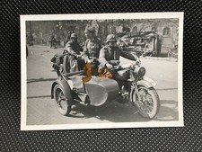 altes Foto Wehrmacht Motorrad