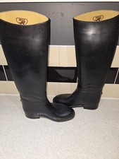 AIGLE: Coupe Saumur Rubber Long Riding Country Boots - Size S UK 4 EU 37