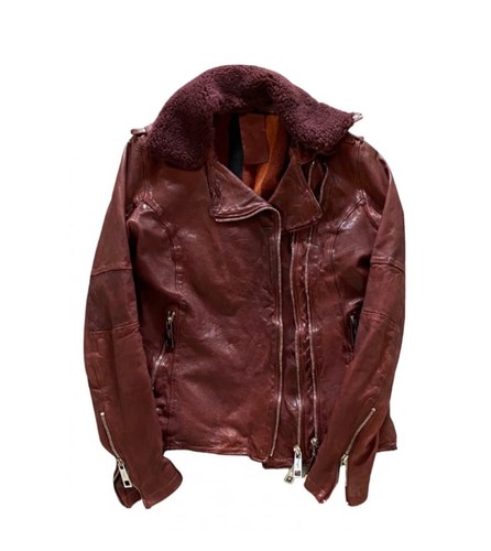 Lederjacke farbe bordeaux - lederjacke,