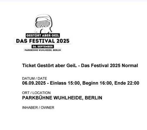 Tickets gestört aber geil - tickets,