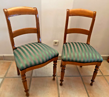 2 Stück. Biedermeier Stühle Kirschbaum restauriert