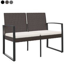 2-Sitzer Gartenbank mit Kissen