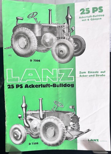 Lanz bulldog d7506 prospekt - lanz,