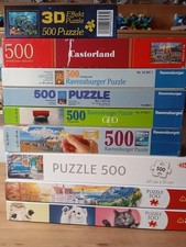 Puzzle 500 Teile - Paket Konvolut Sammlung - Ravensburger Trefl 3D, große Teile
