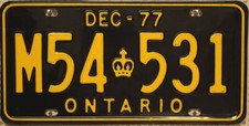 Ontario Nummernschild Kanada