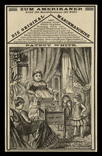 Alte Werbung Reklame 1887 Waschmaschine Patent White  Zum Amerikaner Wien
