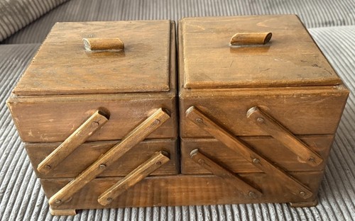 Nähkasten vintage antik - nähkasten,