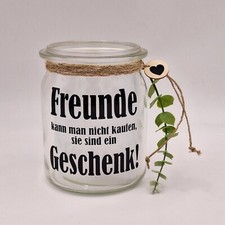 Deko Licht Glas mit Spruch