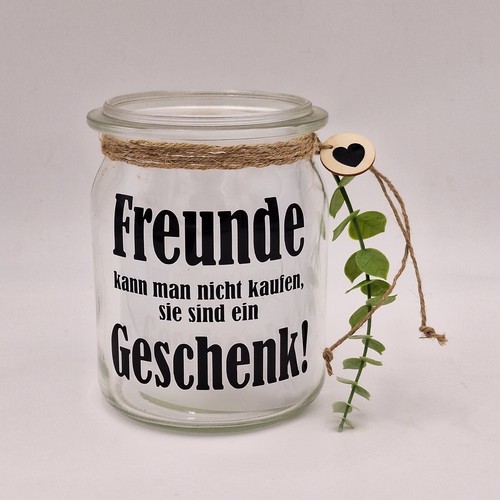 Deko licht glas mit spruch - deko,