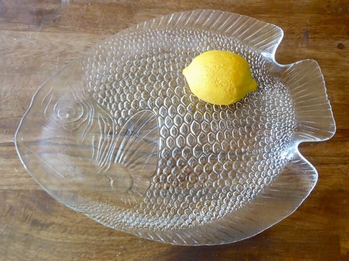 Großer fisch servier teller - großer,