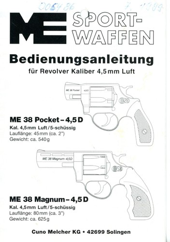 Bedienungsanleitung revolver - bedienungsanleitung,
