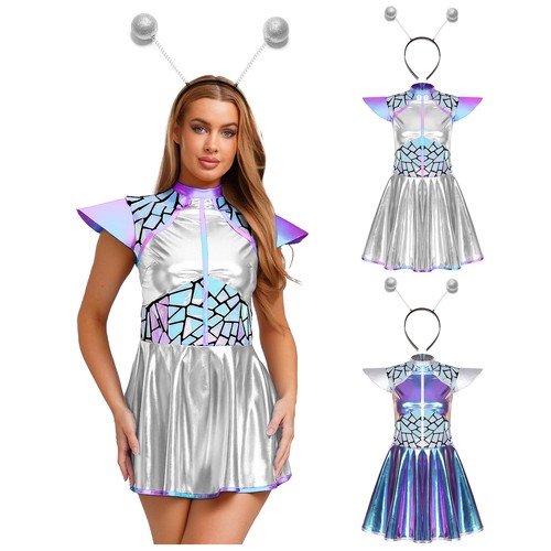 Frauen satz holografisch kleid - frauen,