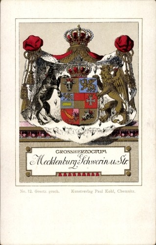 Wappen litho großherzogtum - wappen,