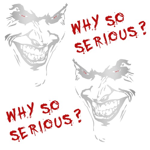 Joker aufkleber silber - joker,