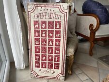 Antik Look Adventskalender Holz Landhaus, Shabby Nostalgie