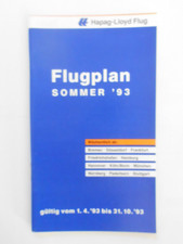 SYSTEM TIMETABLE HAPAG LLOYD FLUG 1993 ROUTE MAP SEAT GUIDE
