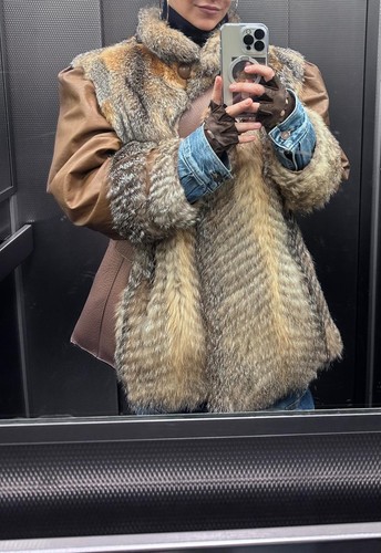 Pelzjacke pelzmantel fuchs - pelzjacke,