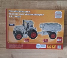 Tronico Metalbaukasten Traktor mit Wannenkipper 751 Teile Top Zustand