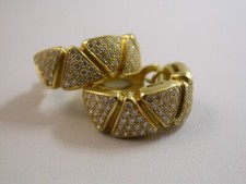 feine Diamant / Brillant Ohrringe massiv Gold 750  