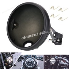 7'' Motorrad Scheinwerfergehäuse Mattes Gehäuse + Halterung Scheinwerfer Montage