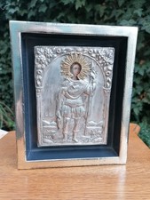 Ikone Hl. Georg m. Silberoklat