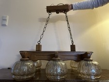 Hängelampe 6 flammig Eiche