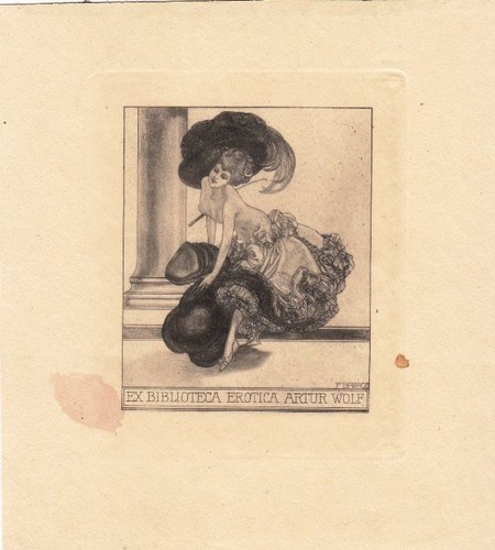 Exlibris bookplate lichtdruck - exlibris,