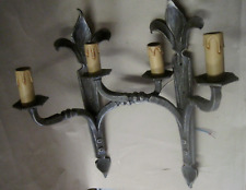 2 massive gewichtige tolle Wandleuchter  + Hingucker Stil antik Schmiedeeisen
