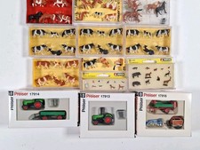 11x PREISER Box/OVP Tiere Kühe Pferde Traktor Konvolut 1:87 Sammlung Handbemalt