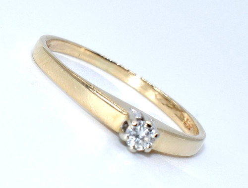 Solitär brillant ring - brillant, 0,10