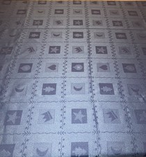 blaue Tischdecke Weihnachtsdecke 130x160cm   pflegeleicht