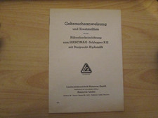 Gebrauchsanweisung Rübenhackeinrichtung für Hanomag R12