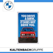 ORIGINAL BMW Werbeschild 3er E21 " YOU DRIVE A BMW IT DOES NOT DRIVE YOU"