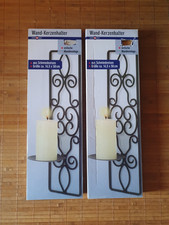 2 Wand Kerzenhalter aus Schmiedeeisen neu