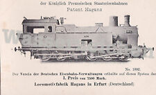 Orig. Foto Drehschemel-Lok Nr. 1882 aus der Fabrik Hagans (4996)