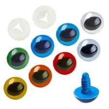 10 Kunststoff-Augen 15mm