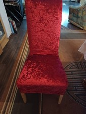 2 STUHLHUSSEN KIRSCHROT