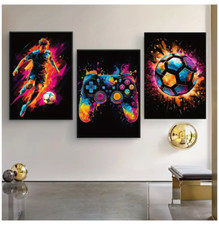 3er LEINWAND BILDER ABSTRAKT