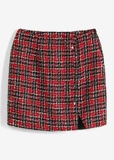 Rock in kariert mit Schlitz