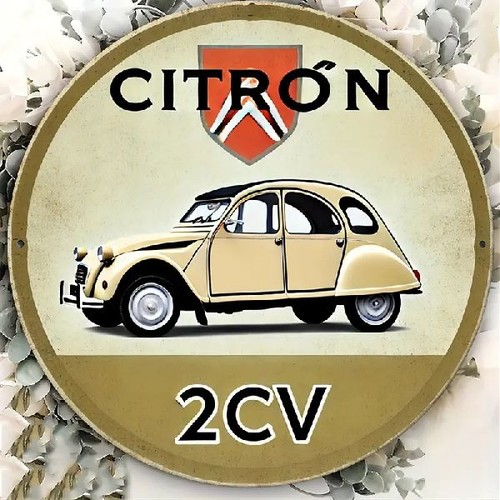 Blechschild rund citroen - blechschild,