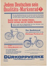 Dürkopp Fahrräder Werbung um