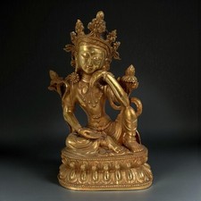 Gekrönte Guan Yin Bronze